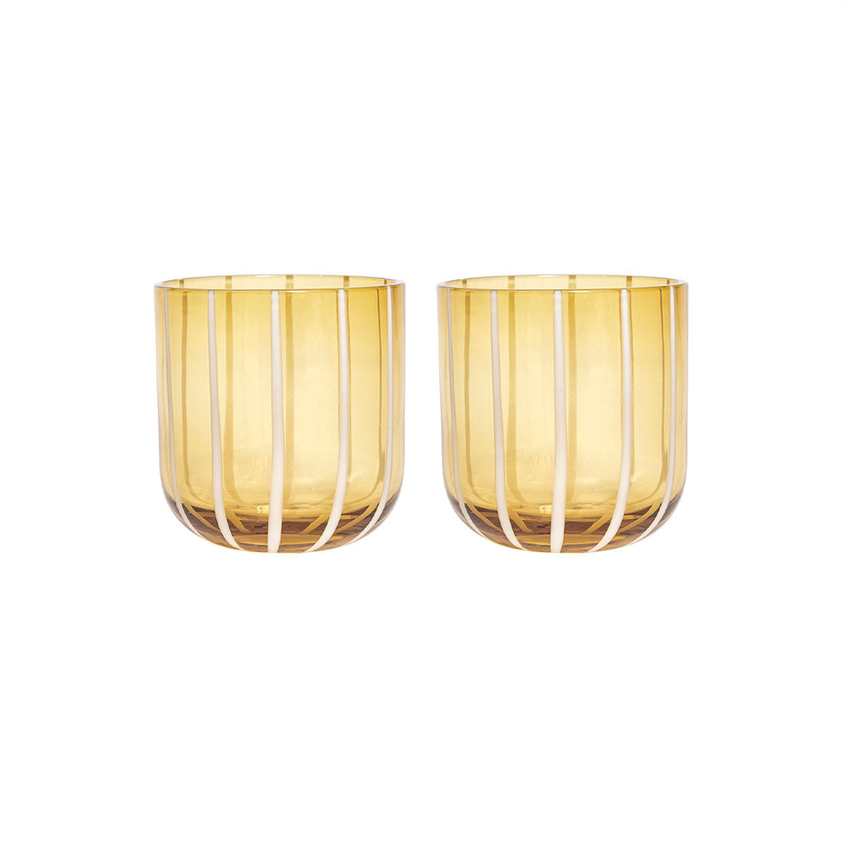 OYOY LIVING Mizu Glass - Pack of 2 Dining Ware 311 Amber