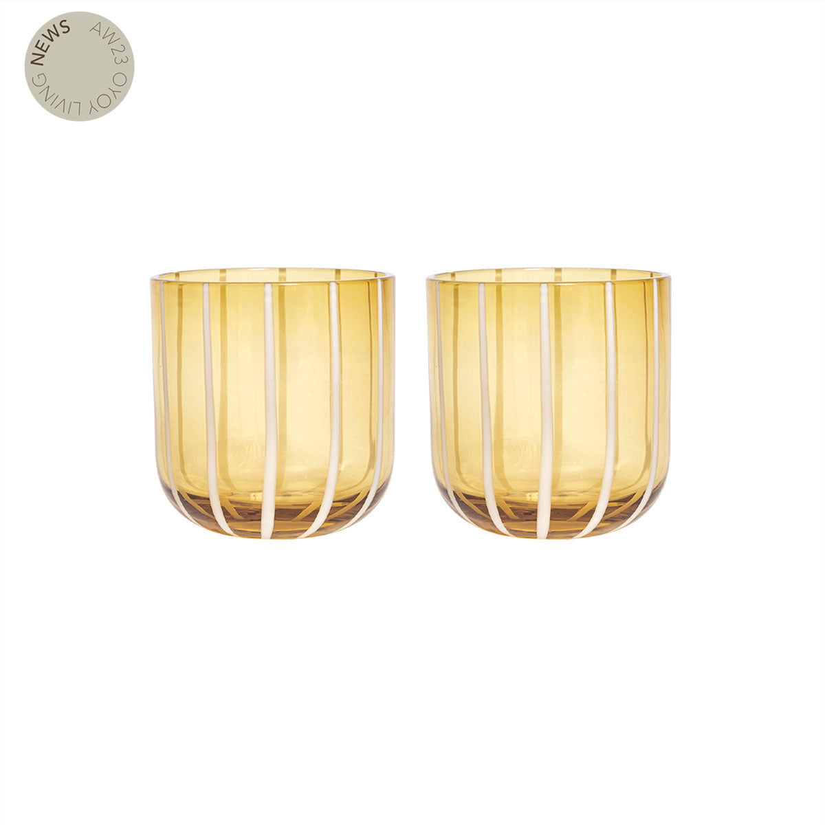 OYOY LIVING Mizu Glass - Pack of 2 Dining Ware 311 Amber