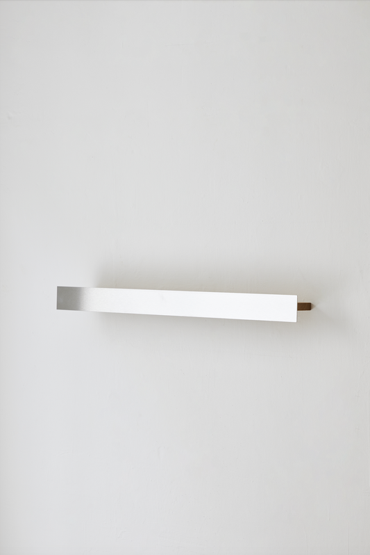 Floating Gallery Shelf - Brushed steel