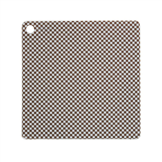 OYOY Living Design - OYOY LIVING Placemat Checker - Pack of 2 Placemat 608 Dusty Blue / Choko