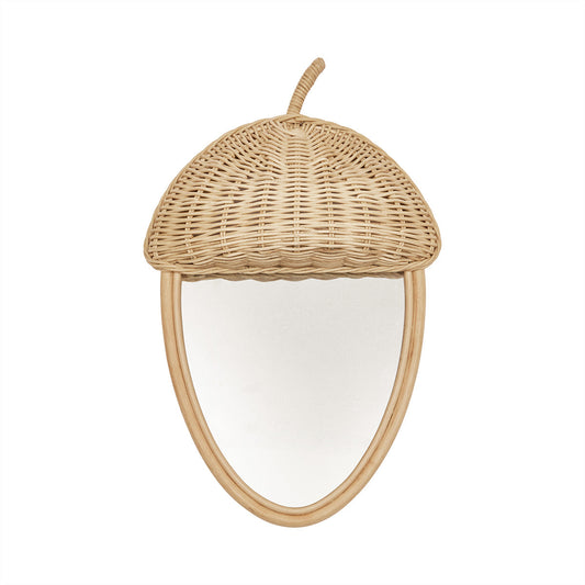 OYOY MINI Acorn Rattan Wall Mirror Mirror 901 Nature