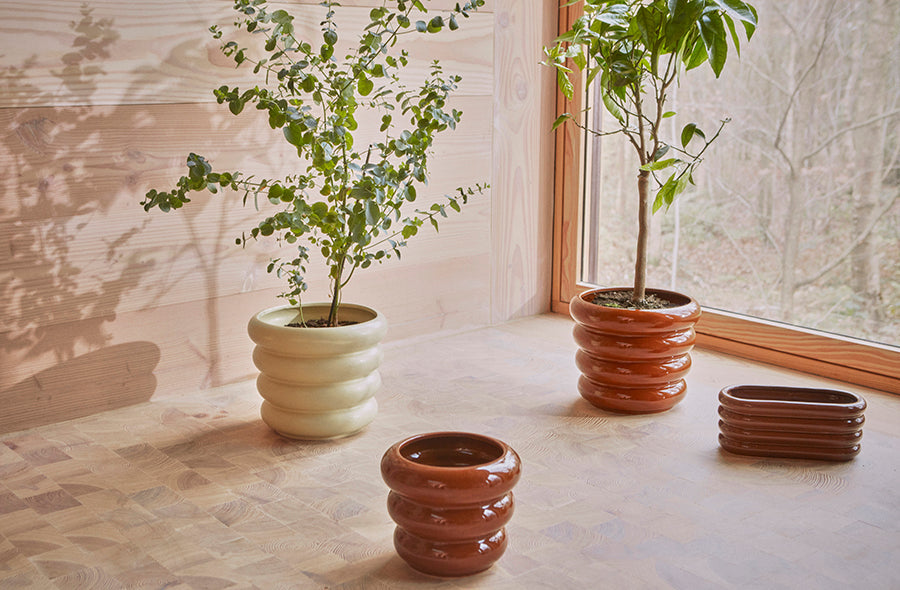 OYOY LIVING Awa Pot - Extra Long Flowerpot 307 Caramel