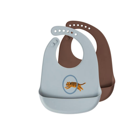 OYOY Living Design - OYOY MINI Bib Tiger, Set of 2 Apron 603 Pale Blue