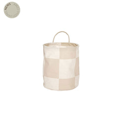 OYOY LIVING Chess Laundry/Storage Basket - Small Storage 306 Clay / Offwhite