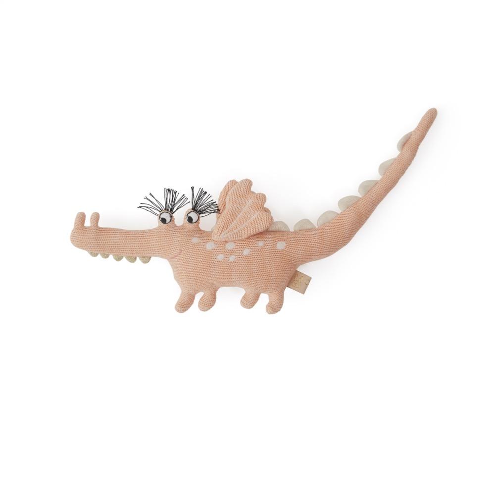 OYOY Living Design - OYOY MINI Darling Rattle - Baby Yoshi Crocodile Soft Toys 408 Coral