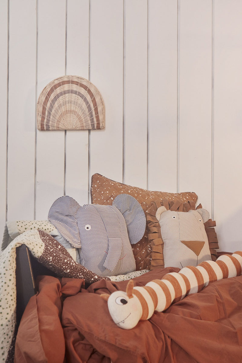 OYOY Living Design - OYOY MINI Erik Elephant Denim Cushion Soft Toys 601 Blue