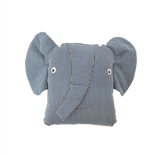 OYOY Living Design - OYOY MINI Erik Elephant Denim Cushion Soft Toys 601 Blue