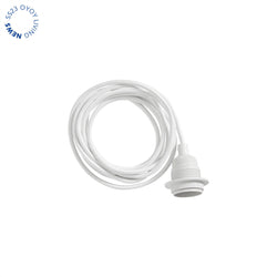 OYOY LIVING Fabric cord with socket Accessories - LIVING 101 White