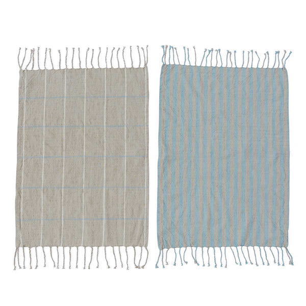 OYOY LIVING Gobi Tea Towel - Pack of 2 Tea Towel 605 Tourmaline / Grey