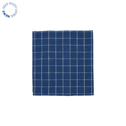 OYOY LIVING Grid Tablecloth - 200x140 cm Napkin 602 Dark Blue / White