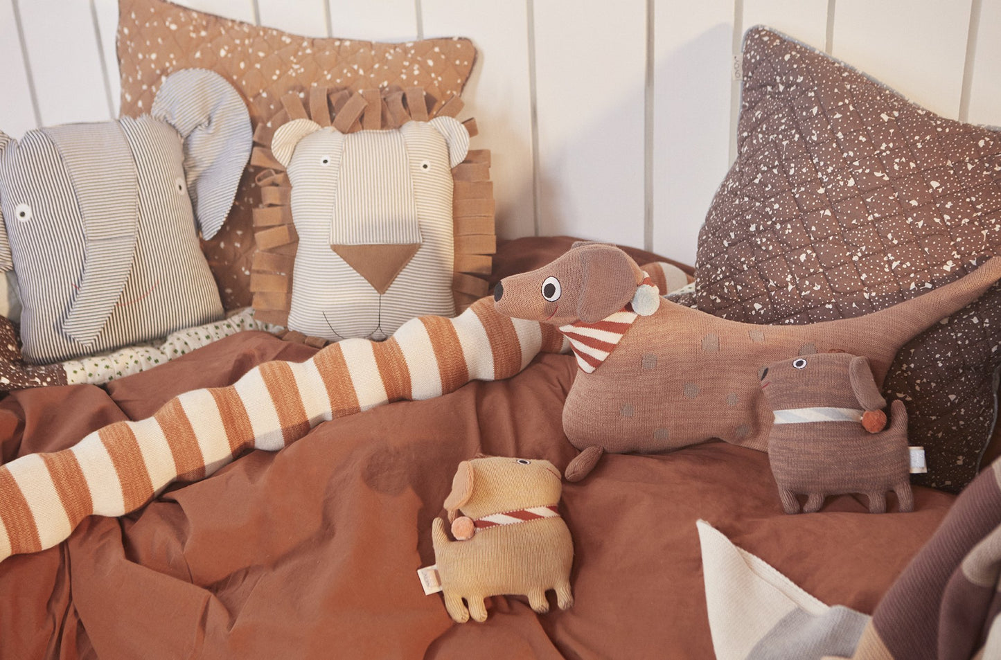 OYOY Living Design - OYOY MINI Hunsi Dog with two puppies Coco & Max Soft Toys 908 Multi