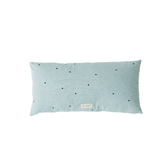 OYOY LIVING Kyoto Dot Cushion Long Cushion 608 Dusty Blue