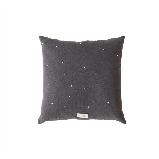 OYOY LIVING Kyoto Dot Cushion Square Cushion 201 Anthracite