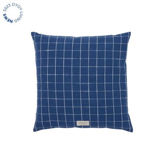 OYOY LIVING Kyoto Cushion Square Cushion 602 Dark Blue / White