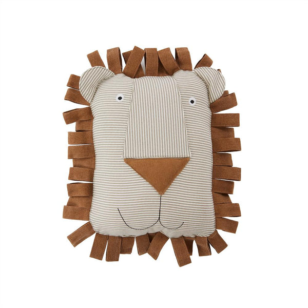 OYOY Living Design - OYOY MINI Lobo Lion Denim Cushion Soft Toys 307 Caramel