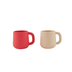 OYOY MINI Mellow Cup - Pack of 2 Kids Tableware 405 Cherry Red / Vanilla