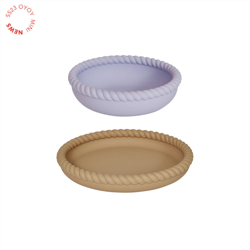 OYOY MINI Mellow Plate & Bowl Dining Ware 310 Light Rubber / Lavender