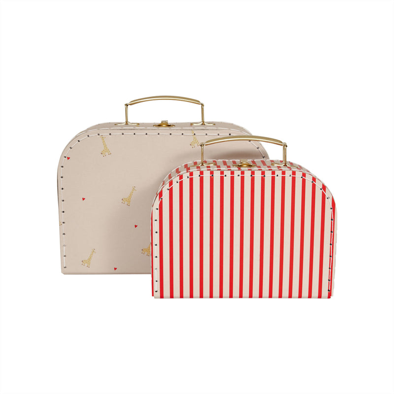 OYOY MINI Mini Suitcase Giraffe & Stripe - Set of 2 Storage