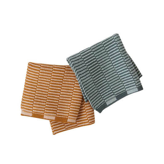 OYOY Living Design - OYOY LIVING Stringa Dishcloth - 2 Pcs/Set Dish Cloth & Mini Towel 307 Caramel / Minty