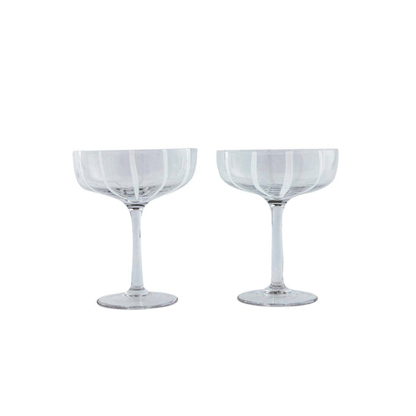 OYOY LIVING Mizu Coupe Glass - 2 pcs/set Dining Ware 902 Clear