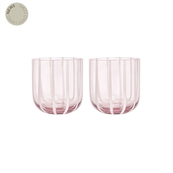 OYOY LIVING Mizu Glass - Pack of 2 Dining Ware 402 Rose