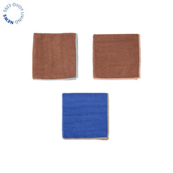 OYOY LIVING Mundus Microfiber Dish Cloth - Pack of 3 Dish Cloth & Mini Towel 301 Brown / Clay