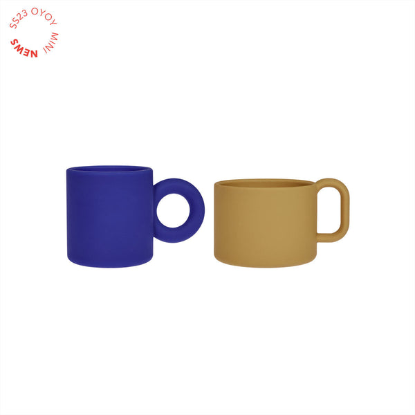 OYOY MINI Nomu Cups - Pack of 2 Dining Ware 609 Optic Blue / Light Rubber