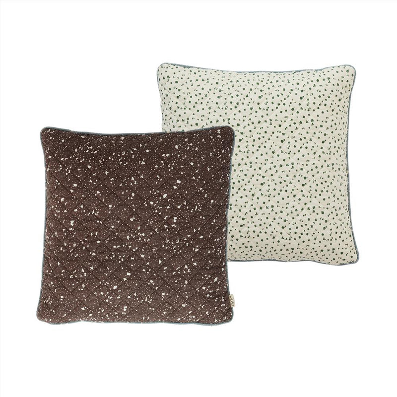 OYOY Living Design - OYOY LIVING Cushion Quilted Aya Cushion 301 Brown / Offwhite