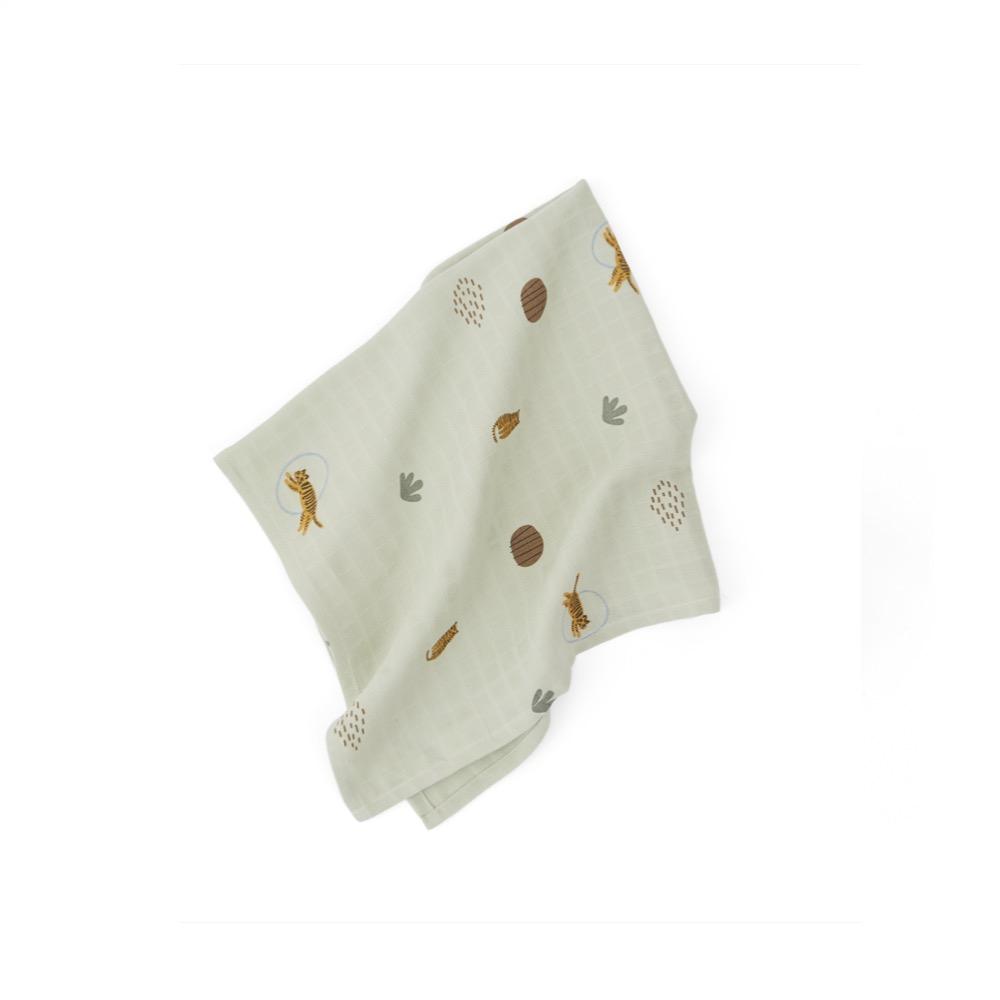 OYOY Living Design - OYOY MINI Muslin Square - Tiger - 3 Pcs/Pack Muslin 701 Green