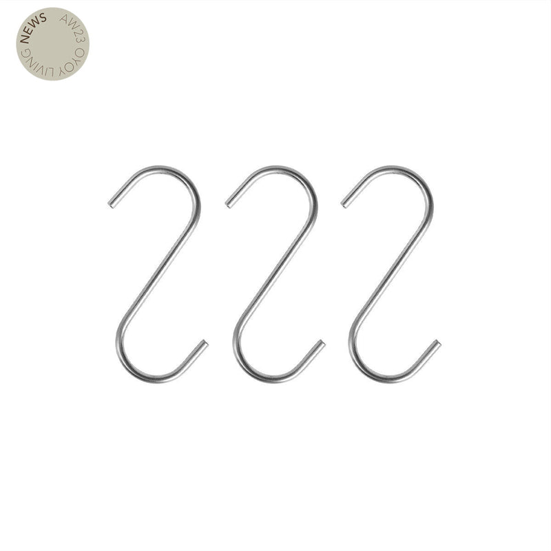 OYOY LIVING Pieni S-Hook - Pack of 3 Hook 905 Chrome Silver