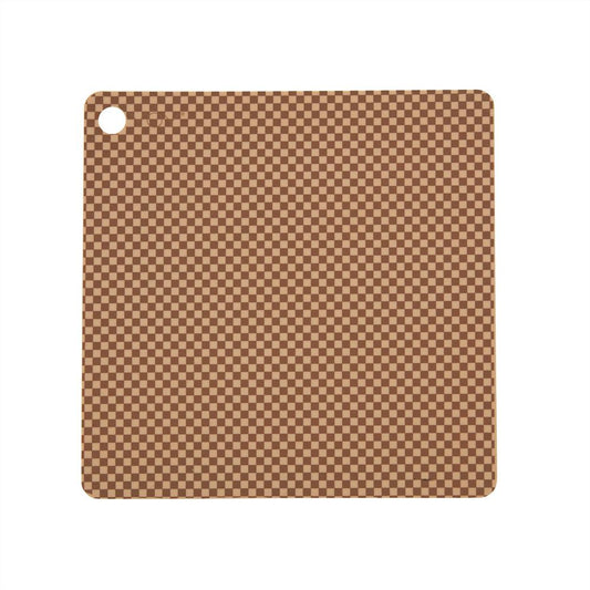 OYOY Living Design - OYOY LIVING Placemat Checker - Pack of 2 Placemat 302 Camel