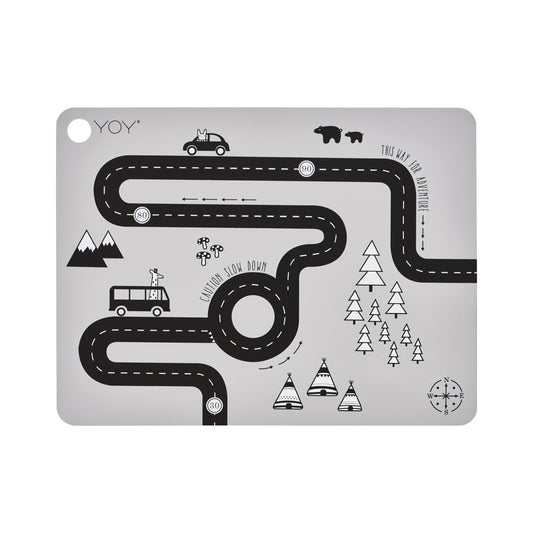 OYOY Living Design - OYOY MINI Placemat Adventure Placemat 202 Light Grey