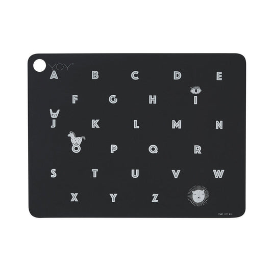 OYOY Living Design - OYOY MINI Placemat Alphabet Placemat 201 Anthracite