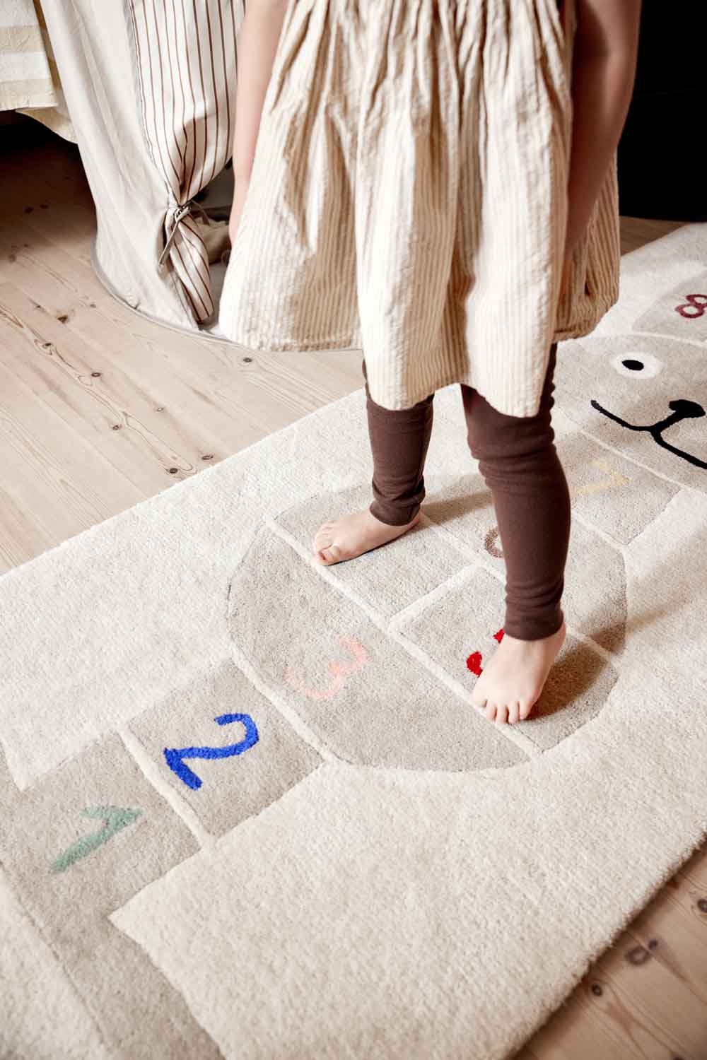 OYOY MINI Rabbit Hopscotch Rug Rug 306 Clay