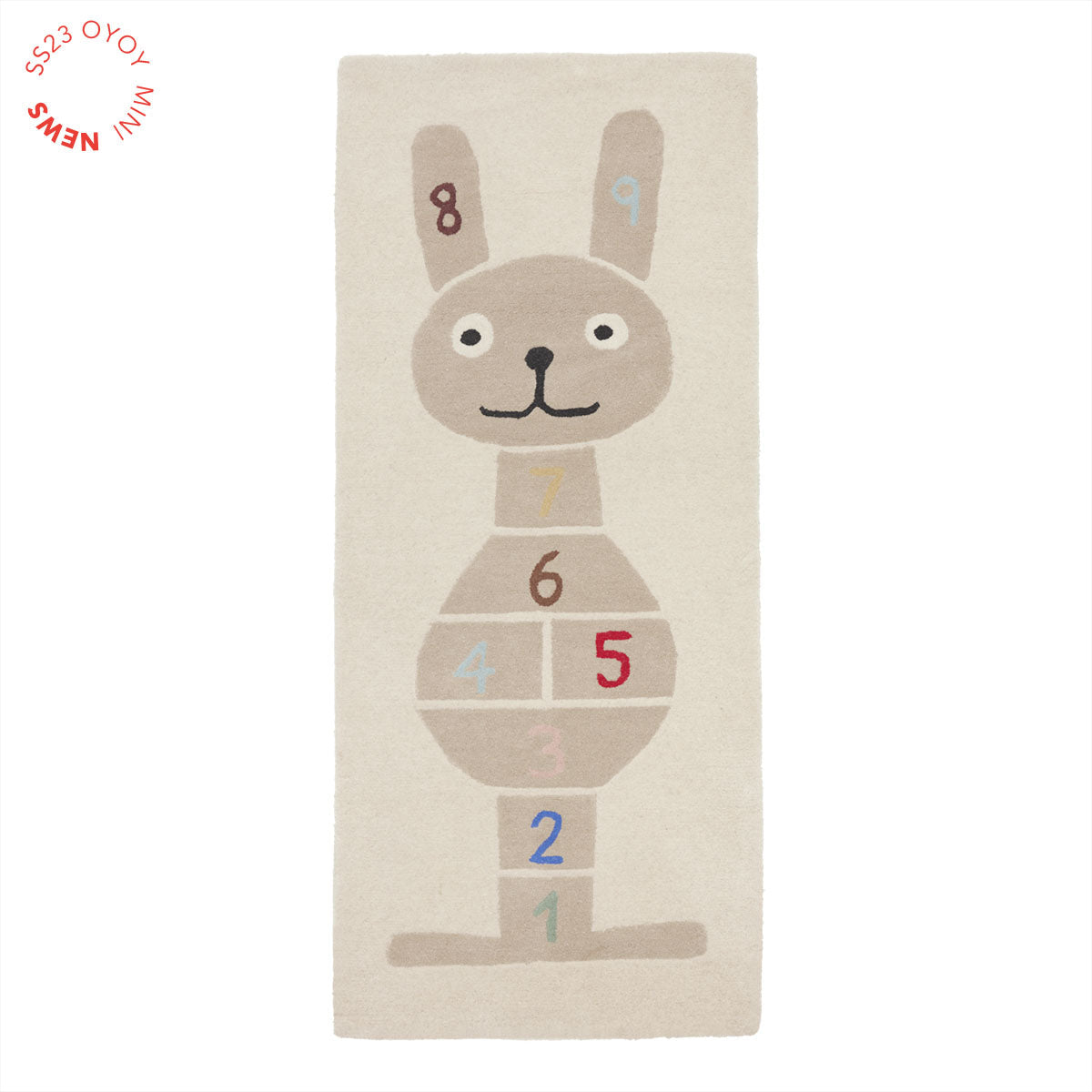 OYOY MINI Rabbit Hopscotch Rug Rug 306 Clay