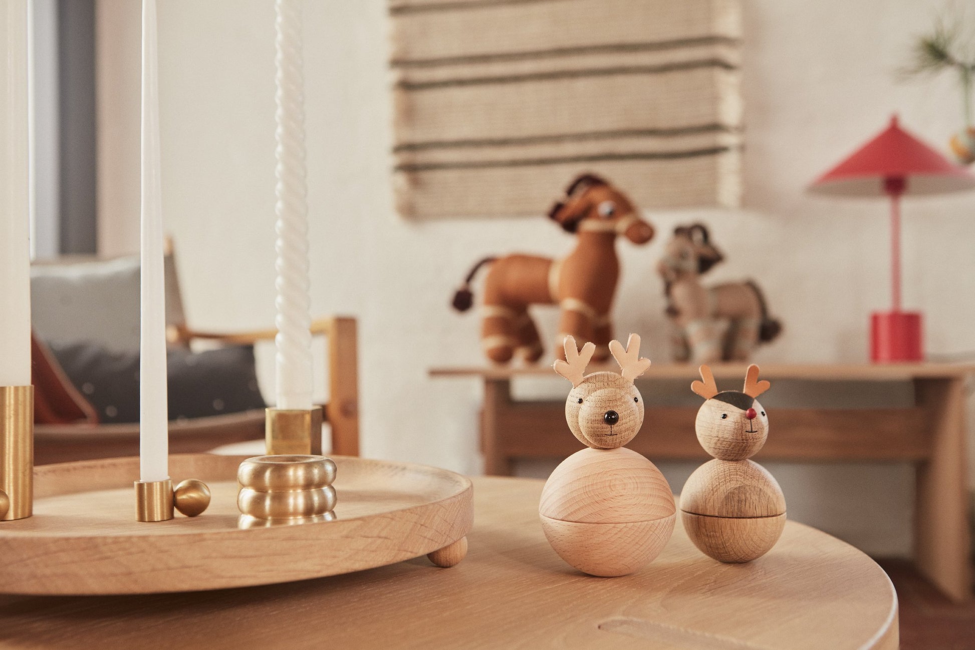 OYOY LIVING Rosa Reindeer Wooden Animal 901 Nature