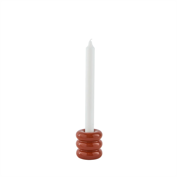 OYOY LIVING Savi Ceramic Candleholder - High Candleholder 305 Nutmeg