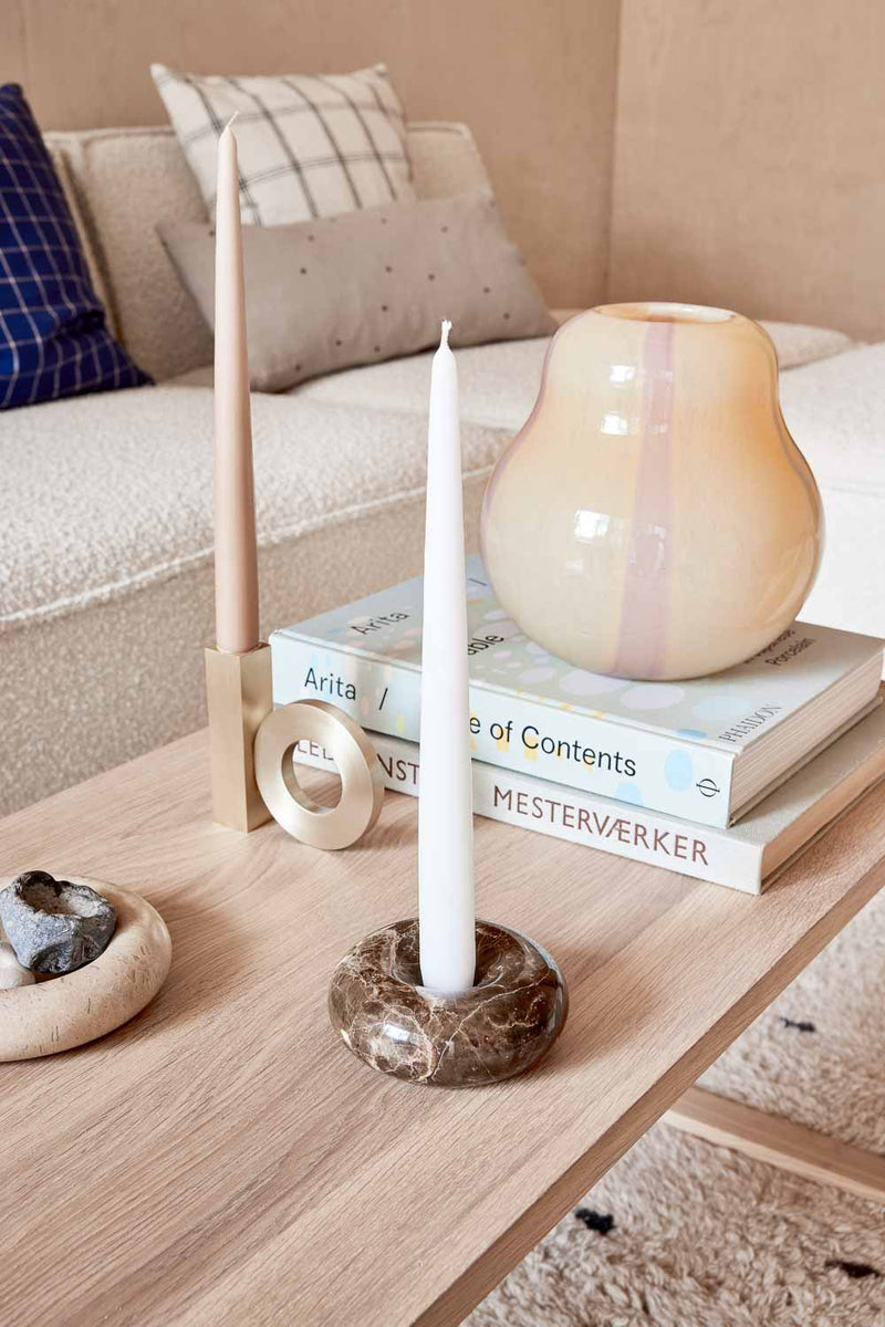 OYOY LIVING Savi Marble Candleholder - Small Candleholder 309 Choko
