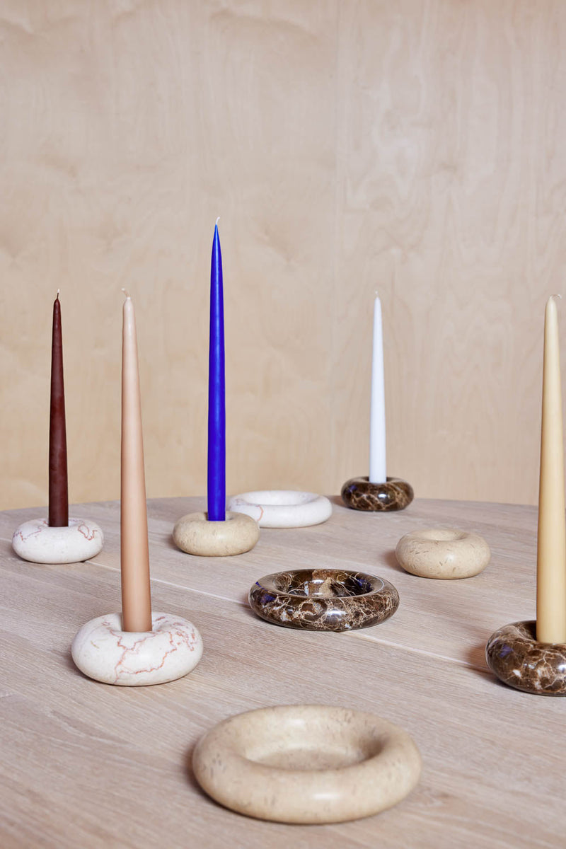 OYOY LIVING Savi Marble Candleholder - Small Candleholder 102 Offwhite