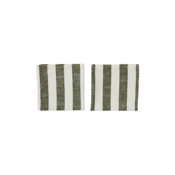 OYOY LIVING Striped Napkin - Pack of 2 Napkin 706 Olive