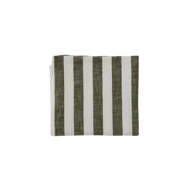 OYOY LIVING Striped Tablecloth - 200x140 cm Tablecloth 706 Olive