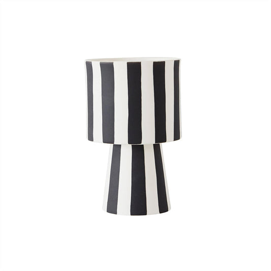 OYOY LIVING Toppu Pot - Small Vase 101 White / Black