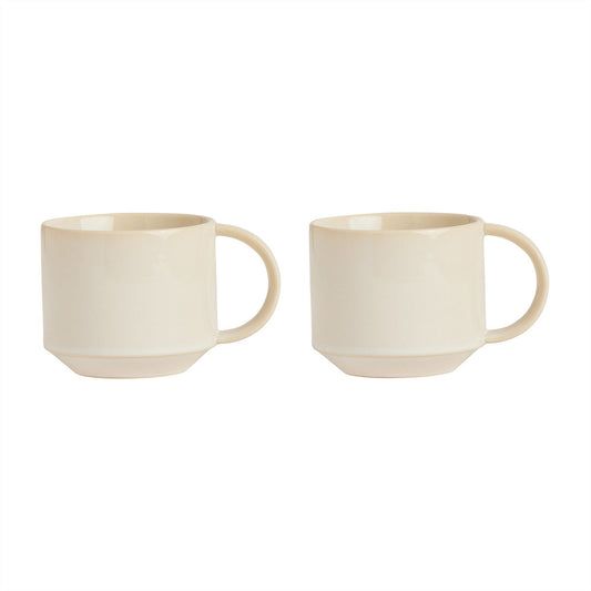 OYOY LIVING Yuka Cup - Pack of 2 Dining Ware 102 Offwhite