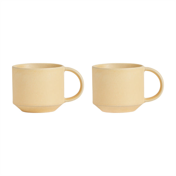 OYOY LIVING Yuka Cup - Pack of 2 Dining Ware 806 Butter